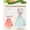 image:imageScarlet Darkness Oktoberfest Carnival Costumes for Women German Dirndl Cosplay DressPink and Blue