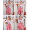 image:imageScarlet Darkness Oktoberfest Carnival Costumes for Women German Dirndl Cosplay DressPink and Blue