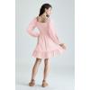 image:imageScarlet Darkness Reansiaacne Corset Dress for Women Long Sleeve Off the Shoulder Mini DressPink