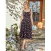 image:imageScarlet Darkness Women 2026 Floral Corset Dress Summer Milkmaid Sundress Wedding Guest Dresses with PocketsBlack Pink Floral
