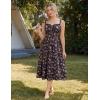 image:imageScarlet Darkness Women 2026 Floral Corset Dress Summer Milkmaid Sundress Wedding Guest Dresses with PocketsBlack Pink Floral