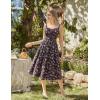 image:imageScarlet Darkness Women 2026 Floral Corset Dress Summer Milkmaid Sundress Wedding Guest Dresses with PocketsBlack Pink Floral