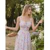 image:imageScarlet Darkness Women 2026 Floral Corset Dress Summer Milkmaid Sundress Wedding Guest Dresses with PocketsBlue Pink Floral