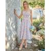 image:imageScarlet Darkness Women 2026 Floral Corset Dress Summer Milkmaid Sundress Wedding Guest Dresses with PocketsBlue Pink Floral