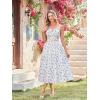 image:imageScarlet Darkness Women 2026 Floral Corset Dress Summer Milkmaid Sundress Wedding Guest Dresses with PocketsBlue Rose