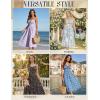 image:imageScarlet Darkness Women 2026 Floral Corset Dress Summer Milkmaid Sundress Wedding Guest Dresses with PocketsLake Blue Floral