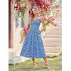 image:imageScarlet Darkness Women 2026 Floral Corset Dress Summer Milkmaid Sundress Wedding Guest Dresses with PocketsLake Blue Floral