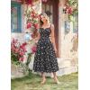 image:imageScarlet Darkness Women 2026 Floral Corset Dress Summer Milkmaid Sundress Wedding Guest Dresses with PocketsMidnight Daisies