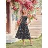 image:imageScarlet Darkness Women 2026 Floral Corset Dress Summer Milkmaid Sundress Wedding Guest Dresses with PocketsMidnight Daisies