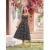 image:imageScarlet Darkness Women 2026 Floral Corset Dress Summer Milkmaid Sundress Wedding Guest Dresses with PocketsMidnight Daisies
