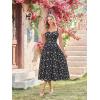 image:imageScarlet Darkness Women 2026 Floral Corset Dress Summer Milkmaid Sundress Wedding Guest Dresses with PocketsMidnight Daisies
