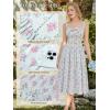 image:imageScarlet Darkness Women 2026 Floral Corset Dress Summer Milkmaid Sundress Wedding Guest Dresses with PocketsMint Pink Rose