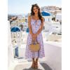 image:imageScarlet Darkness Women 2026 Floral Corset Dress Summer Milkmaid Sundress Wedding Guest Dresses with PocketsPurple Floral