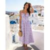image:imageScarlet Darkness Women 2026 Floral Corset Dress Summer Milkmaid Sundress Wedding Guest Dresses with PocketsPurple Floral