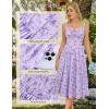 image:imageScarlet Darkness Women 2026 Floral Corset Dress Summer Milkmaid Sundress Wedding Guest Dresses with PocketsPurple Floral