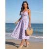 image:imageScarlet Darkness Women 2026 Floral Corset Dress Summer Milkmaid Sundress Wedding Guest Dresses with PocketsPurple Floral
