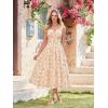 image:imageScarlet Darkness Women 2026 Floral Corset Dress Summer Milkmaid Sundress Wedding Guest Dresses with PocketsSunset Bloom