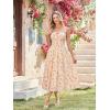 image:imageScarlet Darkness Women 2026 Floral Corset Dress Summer Milkmaid Sundress Wedding Guest Dresses with PocketsSunset Bloom