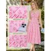 image:imageScarlet Darkness Women 2026 Floral Corset Dress Summer Milkmaid Sundress Wedding Guest Dresses with PocketsSweetheart Rose