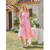 image:imageScarlet Darkness Women 2026 Floral Corset Dress Summer Milkmaid Sundress Wedding Guest Dresses with PocketsSweetheart Rose