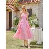 image:imageScarlet Darkness Women 2026 Floral Corset Dress Summer Milkmaid Sundress Wedding Guest Dresses with PocketsSweetheart Rose