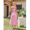 image:imageScarlet Darkness Women 2026 Floral Corset Dress Summer Milkmaid Sundress Wedding Guest Dresses with PocketsSweetheart Rose