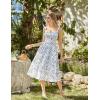image:imageScarlet Darkness Women 2026 Floral Corset Dress Summer Milkmaid Sundress Wedding Guest Dresses with PocketsWhite Blue Floral