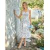image:imageScarlet Darkness Women 2026 Floral Corset Dress Summer Milkmaid Sundress Wedding Guest Dresses with PocketsWhite Blue Floral