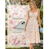image:imageScarlet Darkness Women 2026 Floral Corset Dress Summer Milkmaid Sundress Wedding Guest Dresses with PocketsWhite Pink Floral