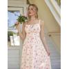 image:imageScarlet Darkness Women 2026 Floral Corset Dress Summer Milkmaid Sundress Wedding Guest Dresses with PocketsWhite Pink Floral
