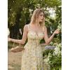 image:imageScarlet Darkness Women 2026 Floral Corset Dress Summer Milkmaid Sundress Wedding Guest Dresses with PocketsYellow Floral