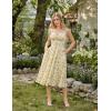 image:imageScarlet Darkness Women 2026 Floral Corset Dress Summer Milkmaid Sundress Wedding Guest Dresses with PocketsYellow Floral