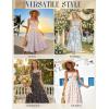 image:imageScarlet Darkness Women 2026 Floral Corset Dress Summer Milkmaid Sundress Wedding Guest Dresses with PocketsYellow Floral