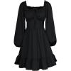 image:imageScarlet Darkness Reansiaacne Corset Dress for Women Long Sleeve Off the Shoulder Mini DressBlack