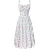 image:imageScarlet Darkness Women 2026 Floral Corset Dress Summer Milkmaid Sundress Wedding Guest Dresses with PocketsMint Pink Rose