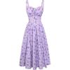 image:imageScarlet Darkness Women 2026 Floral Corset Dress Summer Milkmaid Sundress Wedding Guest Dresses with PocketsPurple Floral