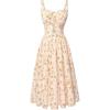 image:imageScarlet Darkness Women 2026 Floral Corset Dress Summer Milkmaid Sundress Wedding Guest Dresses with PocketsSunset Bloom