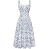 White Blue Floral