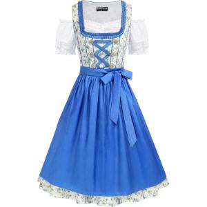 image:imageScarlet Darkness Oktoberfest Carnival Costumes for Women German Dirndl Cosplay DressBright Blue