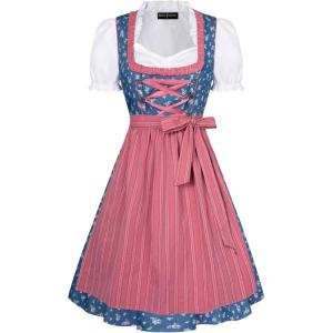 image:imageScarlet Darkness Oktoberfest Carnival Costumes for Women German Dirndl Cosplay DressPink