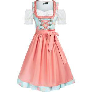 image:imageScarlet Darkness Oktoberfest Carnival Costumes for Women German Dirndl Cosplay DressPink and Blue