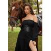 image:imageGRACE KARIN Womens Elastic Wide Waist Belt Renaissance Pirate Corset Cinch Belt Cosplay Costume with Press ButtonBlack Leather