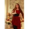 image:imageGRACE KARIN Womens Elastic Wide Waist Belt Renaissance Pirate Corset Cinch Belt Cosplay Costume with Press ButtonBlack and Brown