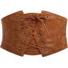 image:imageGRACE KARIN Womens Elastic Wide Waist Belt Renaissance Pirate Corset Cinch Belt Cosplay Costume with Press ButtonBlack and Coffee