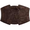 image:imageGRACE KARIN Womens Elastic Wide Waist Belt Renaissance Pirate Corset Cinch Belt Cosplay Costume with Press ButtonBlack and Dark Coffee