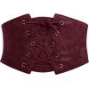 image:imageGRACE KARIN Womens Elastic Wide Waist Belt Renaissance Pirate Corset Cinch Belt Cosplay Costume with Press ButtonBlack and Wine Red