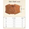 image:imageGRACE KARIN Womens Elastic Wide Waist Belt Renaissance Pirate Corset Cinch Belt Cosplay Costume with Press ButtonBrown