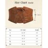 image:imageGRACE KARIN Womens Elastic Wide Waist Belt Renaissance Pirate Corset Cinch Belt Cosplay Costume with Press ButtonCoffee