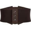 image:imageGRACE KARIN Womens Elastic Wide Waist Belt Renaissance Pirate Corset Cinch Belt Cosplay Costume with Press ButtonCoffee Leather