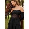 image:imageGRACE KARIN Womens Elastic Wide Waist Belt Renaissance Pirate Corset Cinch Belt Cosplay Costume with Press ButtonCoffee Leather